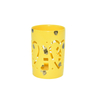 Lanternes de bougies en céramique de glaçure jaune de coeur de Noël évidé