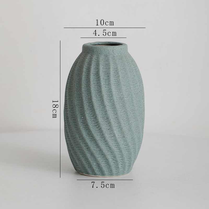 Brun, blanc laiteux, vert clair, vase en porcelaine décoration de bureau ornements de bureau vase en céramique