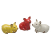 Cochon rouge en céramique cochon jaune et ornements de cochon blanc