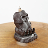 Céramique poignée de crâne conception cascade conique encens brûleur d'encens backflow