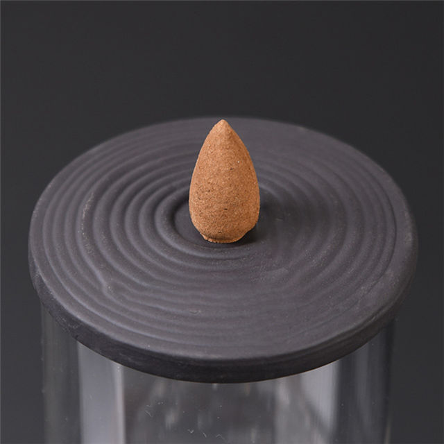 Couvercle en acrylique LED lumières colorées Cascade Refoulement Encens Smog Céramique Backflow Brûleur d'encens