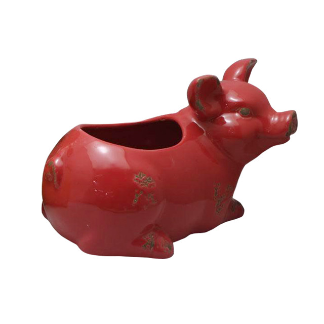 pot de fleurs en céramique design style cochon en céramique