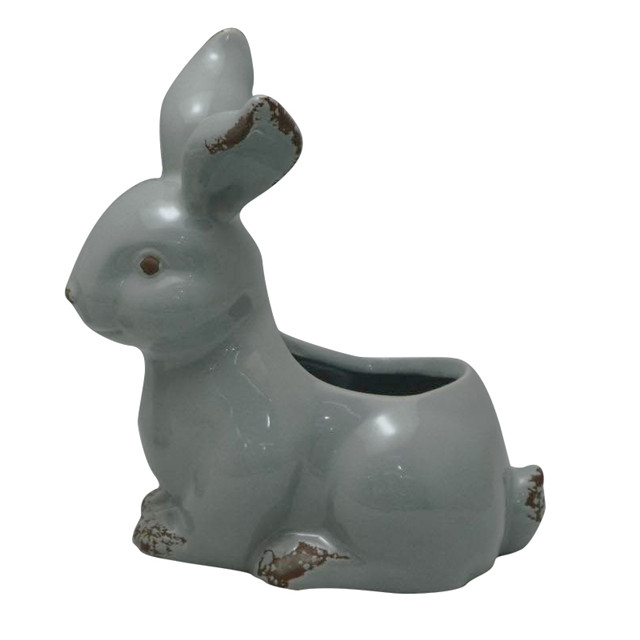 pot de fleurs en céramique design style lapin en céramique