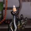 Brûleur d'encens à refoulement en céramique Buddha's-Hand
