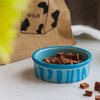 Bowl Bottom Dog Footprints Circular Blue Ceramic Dog Bowl Ceramic Pet Feeder