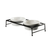 Bol pour chien de compagnie bol pour chat table à manger cadre en fer Double bol bol pour chien en céramique bol de nourriture pour chat bol de nourriture pour chat