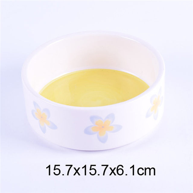 Bol pour chien et chat en céramique à motif de petites fleurs