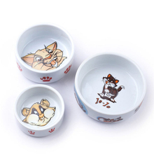 Impression de fond de bol Motif de chien mignon Bol pour chien Bol en porcelaine pour chien Produits pour animaux de compagnie Bol pour chien Bol pour chien