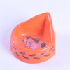 Glaçure rose type cône bol fond imprimé dessin animé chien image en céramique Pet Feeder bol en céramique pour chien