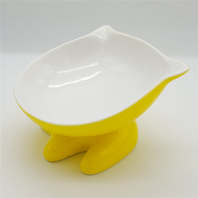 Avec support de pied haut bol pour chat rouge rose jaune bleu vert bol pour chat en céramique et bol pour chien mangeoire pour animaux de compagnie en céramique