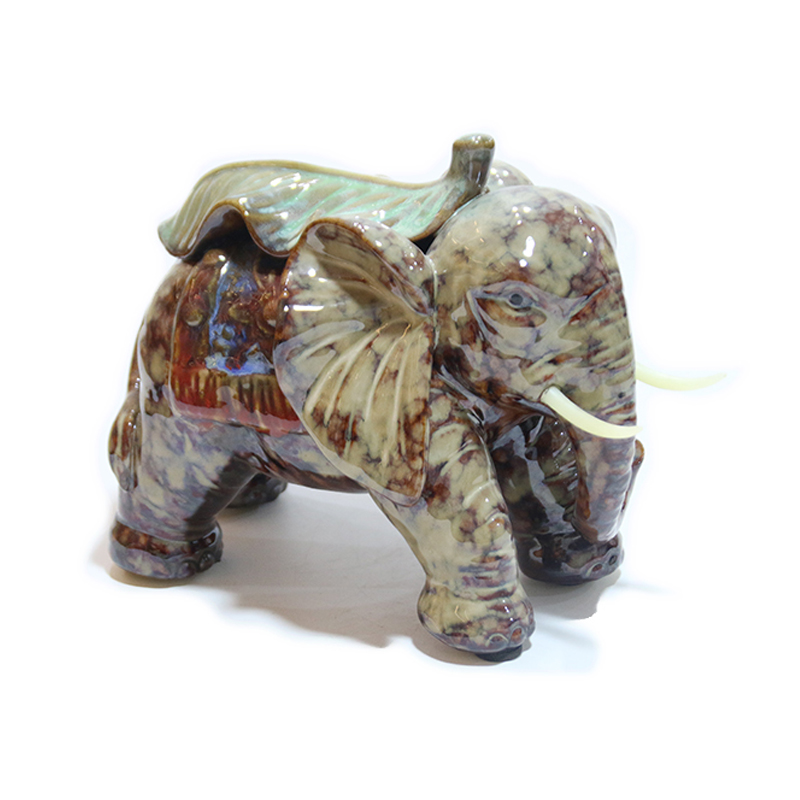 Décoration de Table Ménage Éléphant en Céramique Vintage