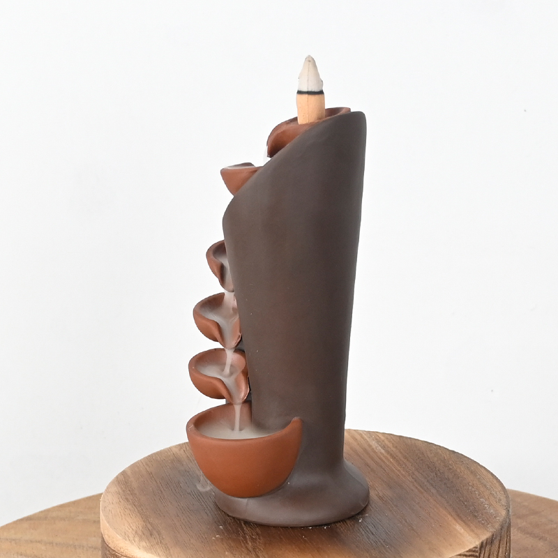 Céramique Waterfall Backflow Brûleur d'encens Cône Porte-encens