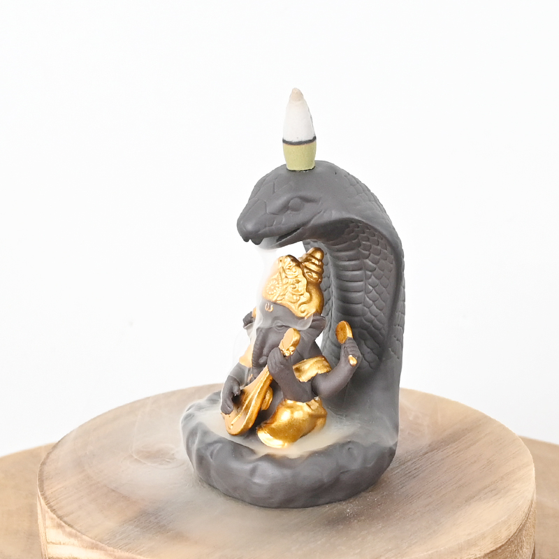 Sculptures de style ganesha et de serpent Ganesha Style Design en céramique cascade de retour en arrière