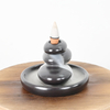 Brûleur d'encens de débit en céramique de conception empilée à trois styles en céramique