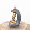 Décoration de la maison Ganesha Statue en céramique cascade Back Flow Encens Burner 
