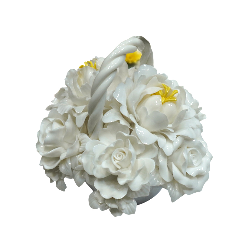 Décor à la maison Paniers de fleurs en céramique à la main