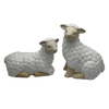 Mouton assis en céramique blanche de la ferme de la décoration de statues de moutons