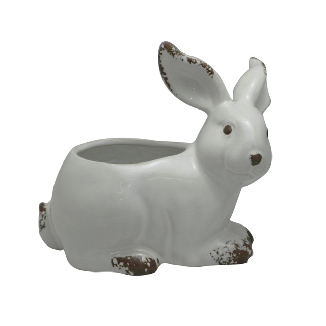 pot de fleurs en céramique design style lapin en céramique