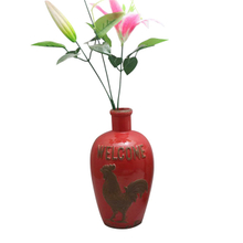 Céramique divers styles de vin bouteille de vin design rouge soulagement style de coq bouteille de vin style céramique vase