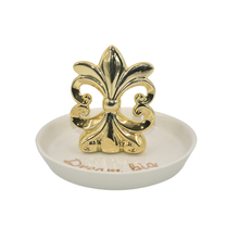 Golden beacon design Plateau à bijoux en céramique Porte-bague