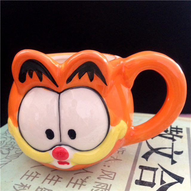 Coupe en céramique blanche petit logo de chat Dessert Bols de crème glacée en céramique Coupe de crème glacée en céramique