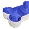 Bol fond bleu os forme Double bol Design chien bol en céramique bassin de nourriture bassin de nourriture pour animaux de compagnie beau bassin de nourriture pour animaux de compagnie