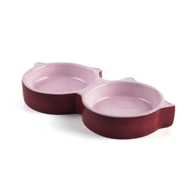 Bol pour animaux de compagnie en céramique avec oreille de chat en céramique