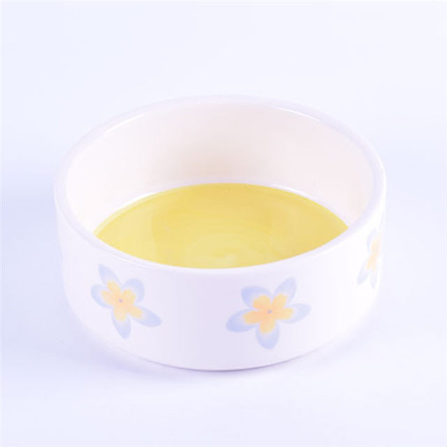 Bol pour chien et chat en céramique à motif de petites fleurs