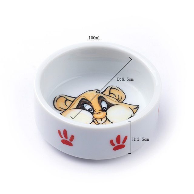 Impression de fond de bol Motif de chien mignon Bol pour chien Bol en porcelaine pour chien Produits pour animaux de compagnie Bol pour chien Bol pour chien