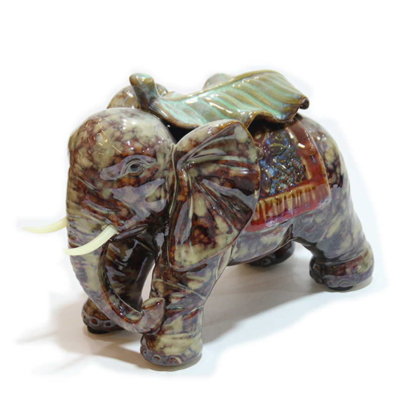 Décoration de Table Ménage Éléphant en Céramique Vintage