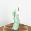 Hauteur de bâton d'encens en céramique peint à la main de conception de style bouddha céladon à la main 