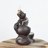 Céramique trois théières empilées ensemble de conception de style encens Cone cascade Backflow Little Bouddha Sculpture Céramique Backflow Encens Burner
