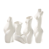 Conception de statues d'art blanc en céramique vase