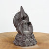 Céramique crâne style conception eau cascade backflow encens encens brûleur d'encens potery