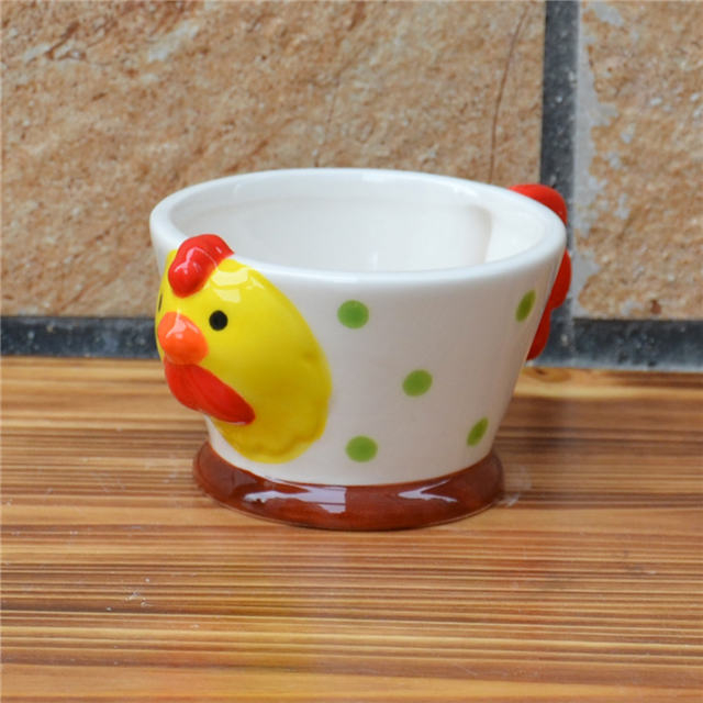 Tasse de crème glacée en céramique 3D Little Rooster Design