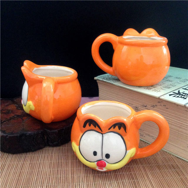 Coupe en céramique blanche petit logo de chat Dessert Bols de crème glacée en céramique Coupe de crème glacée en céramique