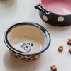 Bowl Bottom Dog Footprints Circular Ceramic Dog Bowl Ceramic Pet Feeder