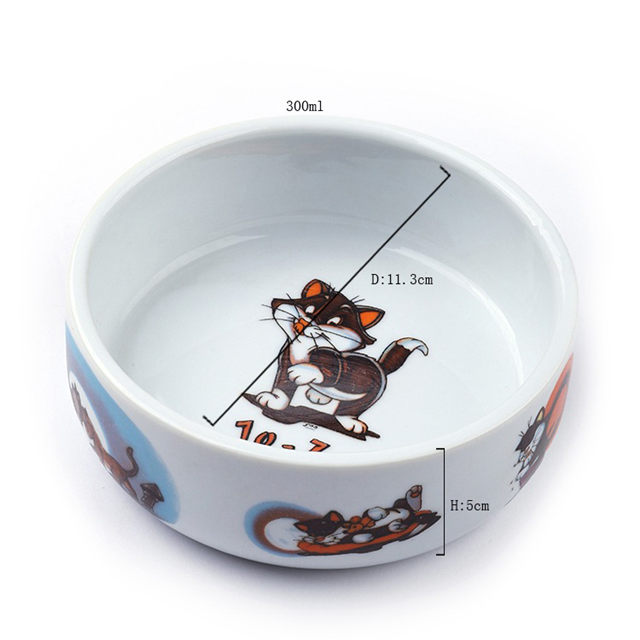 Impression de fond de bol Motif de chien mignon Bol pour chien Bol en porcelaine pour chien Produits pour animaux de compagnie Bol pour chien Bol pour chien