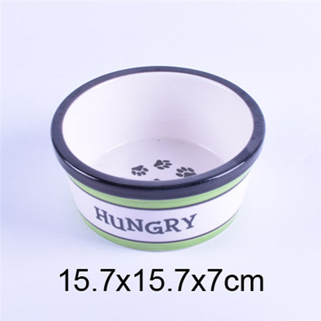 Fond du bol d'impression de poisson blancL'os en céramique bol de nourriture pour chien de compagnie bol d'eau bol en céramique pour chat bol unique