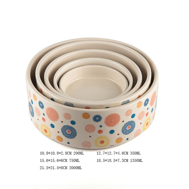  Bol de chat en céramique avec porte-art en fer.