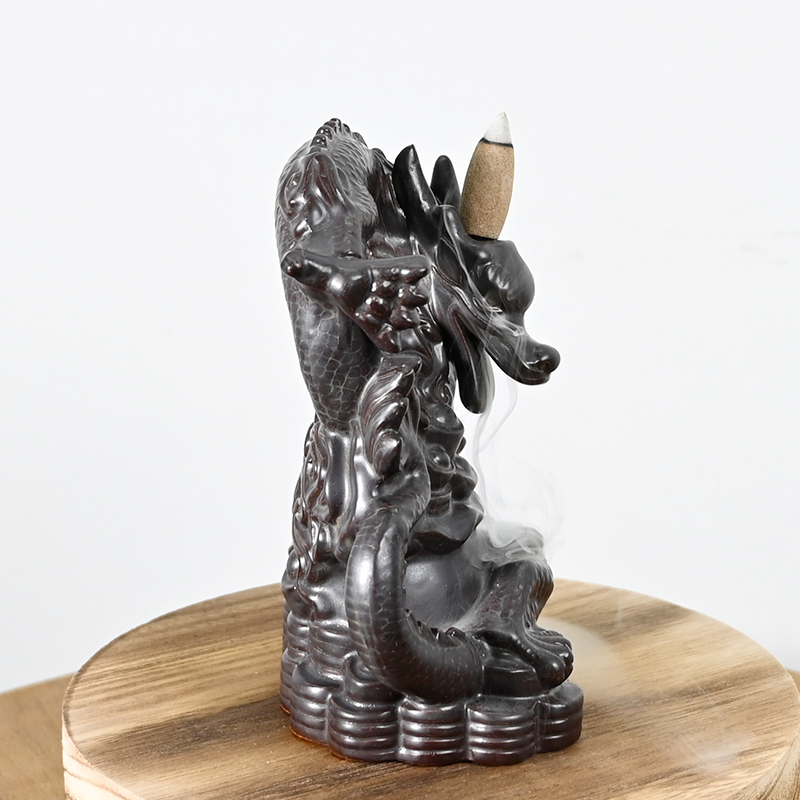 Dragon en céramique Waterfall Fack Flow Burner Production Production
