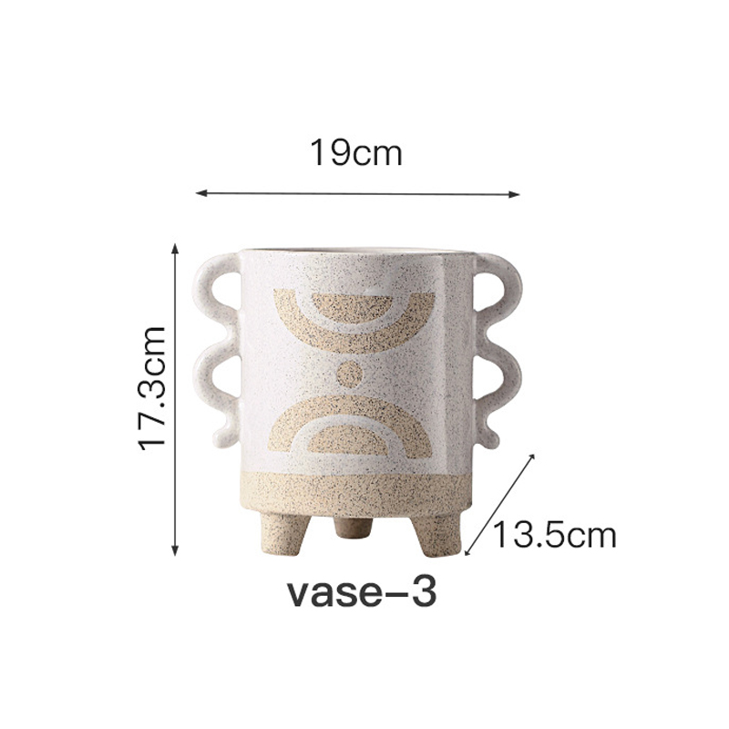 Vases en céramique Binaural Style Design Fleur disposition de contenant un contenu décoration de mobilier de maison