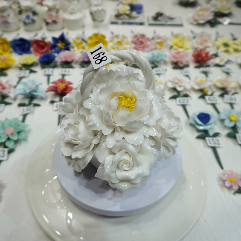 Décor à la maison Paniers de fleurs en céramique à la main