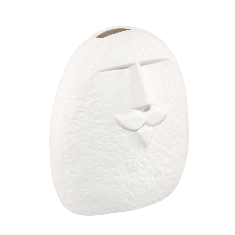 Vase en porcelaine sans glaçure dans l'eau de bureau Vase en céramique