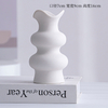 Conteneur de décoration de bureau pour arrangement de fleurs Vase en porcelaine en céramique