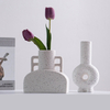 Créativité et style d'innovation Design en porcelaine vase maison décorations de bureau à sable blanc les granules de sable vase en céramique