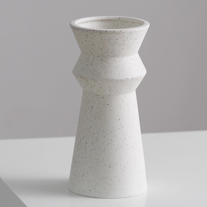 Vase en porcelaine artisanal Vase en céramique blanc minimaliste moderne