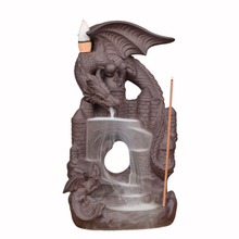 2020 Yer nouveau produit Statue en céramique Dragon cascade en céramique brûleur d'encens à reflux