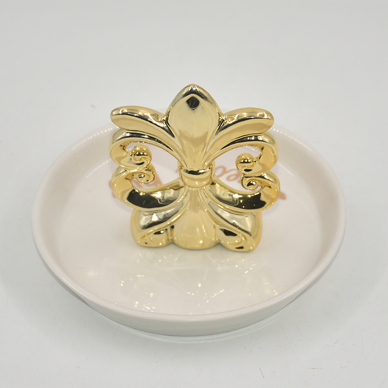 Golden beacon design Plateau à bijoux en céramique Porte-bague
