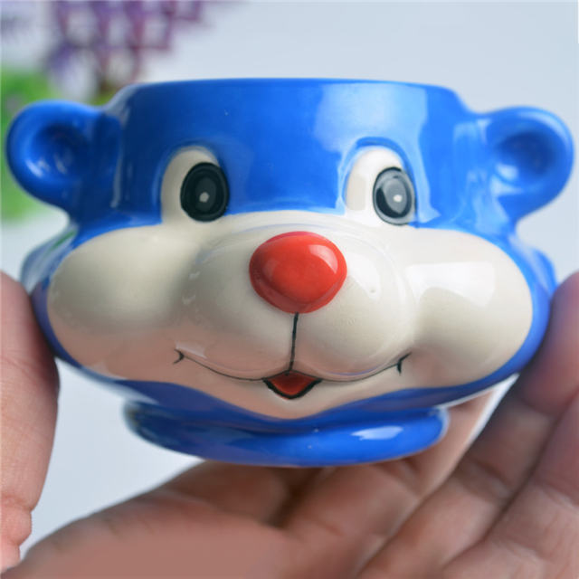 Petite tasse de crème glacée en céramique 3D de conception de souris